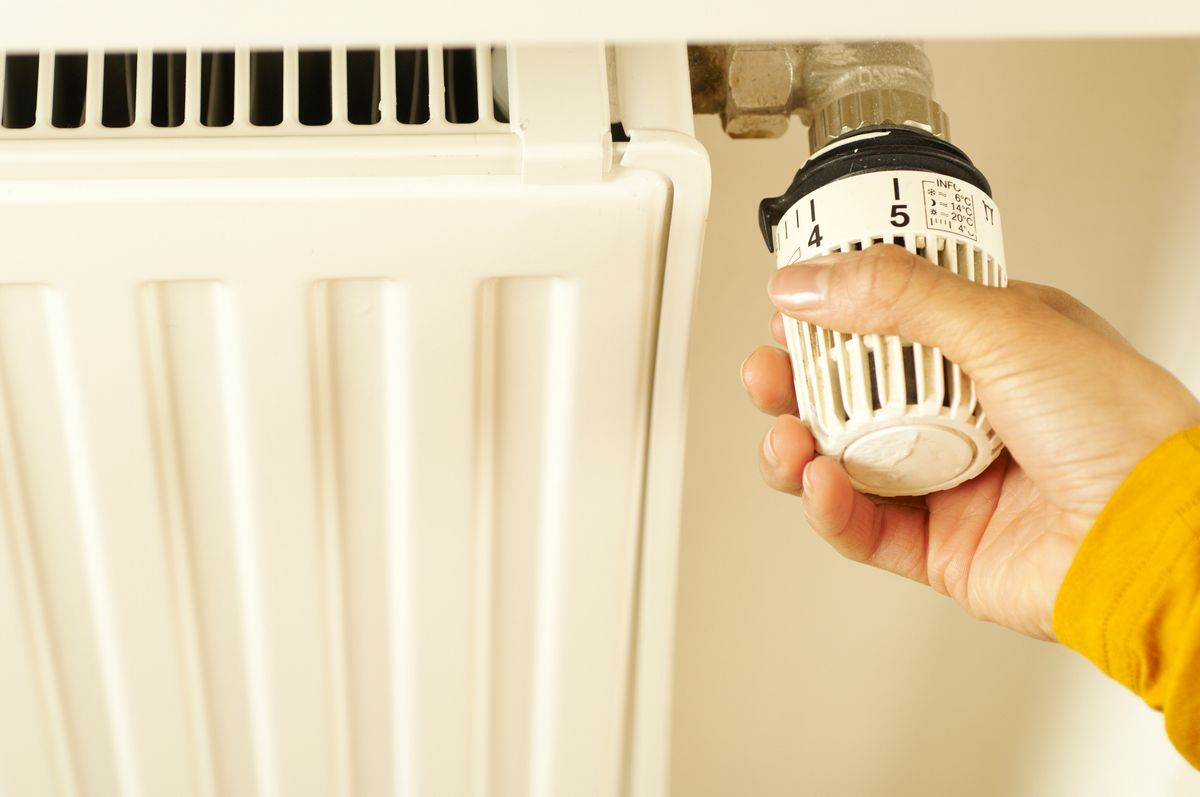 A thermostatic radiator valve fitted for room-by-room control and lower running costs.